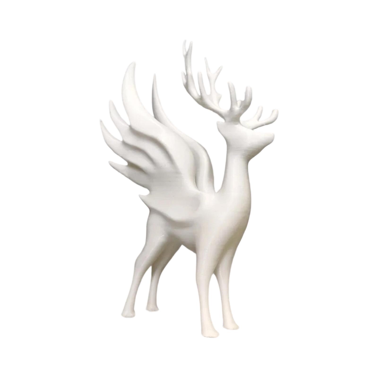 

Winged Christmas Winter Deer Decor With Decorative Ornaments One Size белый