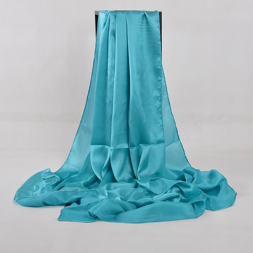 [BYSIFA] Chinese Silk Scarf Winter Women Long Satin Scarf Shawl Luxury Wine Red Scarves Simple Muslim Plain Head Scarf 180*90cm