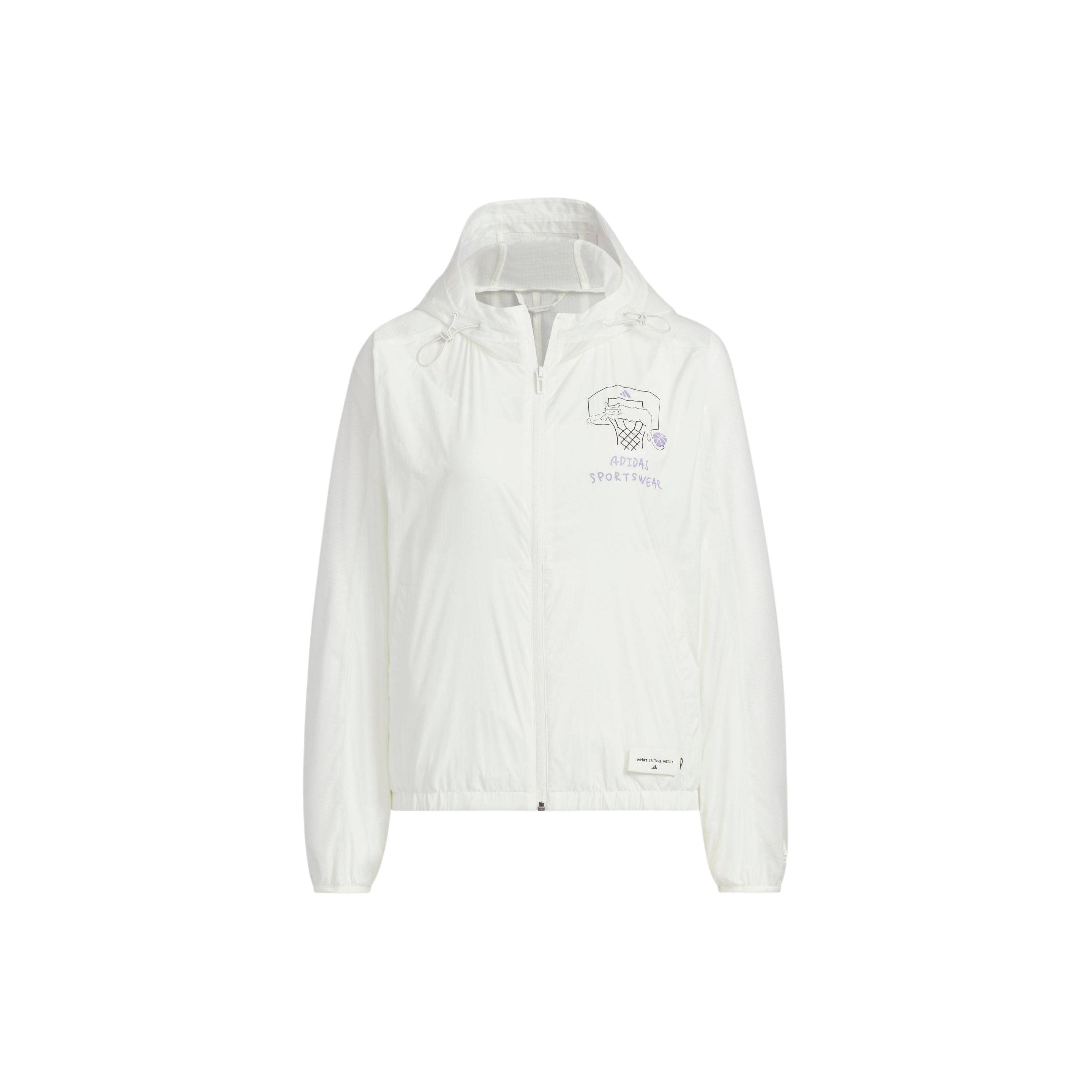 

New Adidas GRAPHIC WOVEN Jackets Coats Women s Jade White JN6655 M