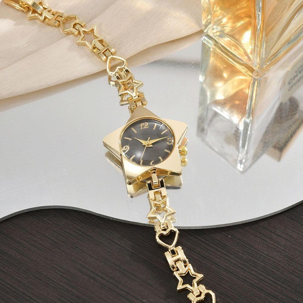 Y2k Charm Star Watch Zinc Zinc Zinc Alloy Chain Watches Luxury Star Shape Bracelet  Woman Ladies