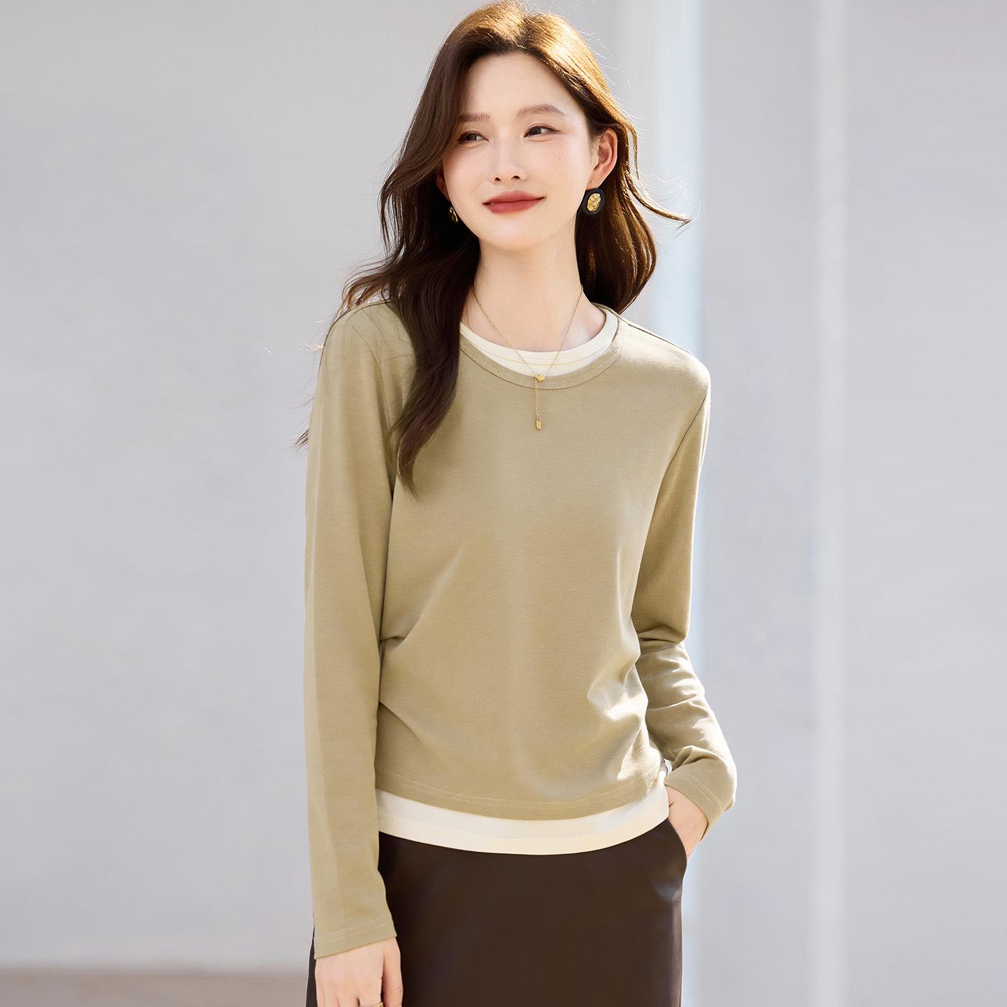 

Women s Slim-Fit Long-Sleeve T-Shirt for Spring and Autumn 2026 - Versatile Base Layer or Outerwear. 3XL