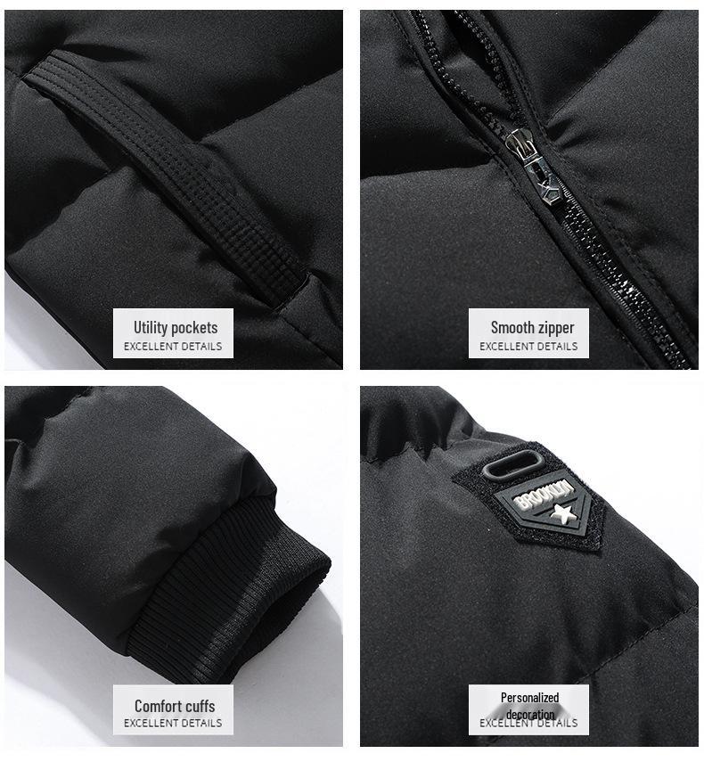 Men's 2025 Trendy Thick Winter Cotton Jacket - Warm, Casual, Plus Size