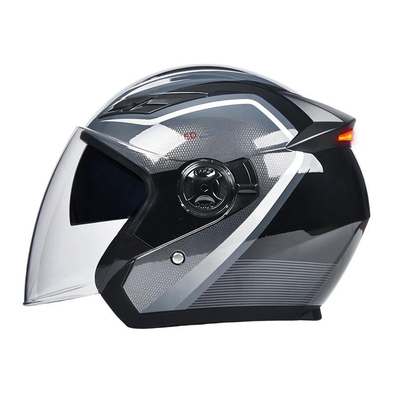 3C Certified Motorcycle Half Helmet Dual Visor DOT Approved