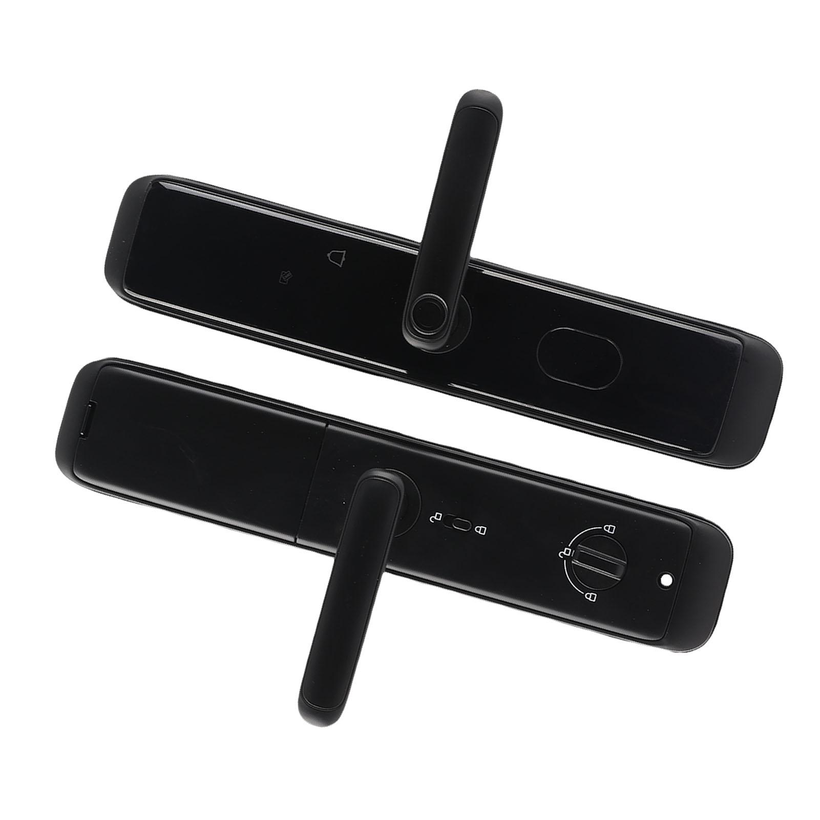 

Smart Fingerprint Door Lock Bluetooth Password for Tuya APP Control Door Lock with Keys for Apartment Hotel 6V Black