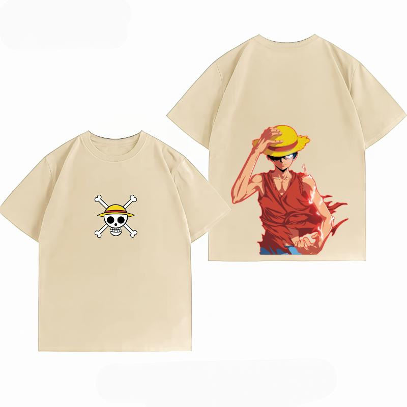 Unisexs Clothing New 100 Cotton Breathable Summer TShirt One Piece Luffy Print Casual Streetwear Unisexs TShirt