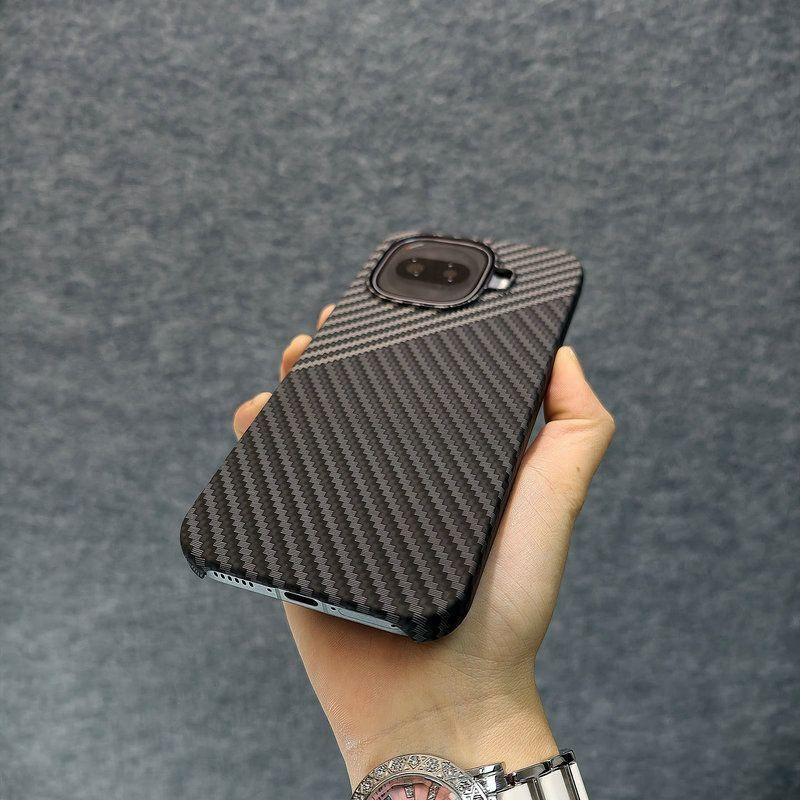 For Vivo iQOO Z11 Turbo Case Matte Hard Carbon Fiber PC Texture Pattern Cover For iQOO 15R Lightweight Fashion Phone Shell