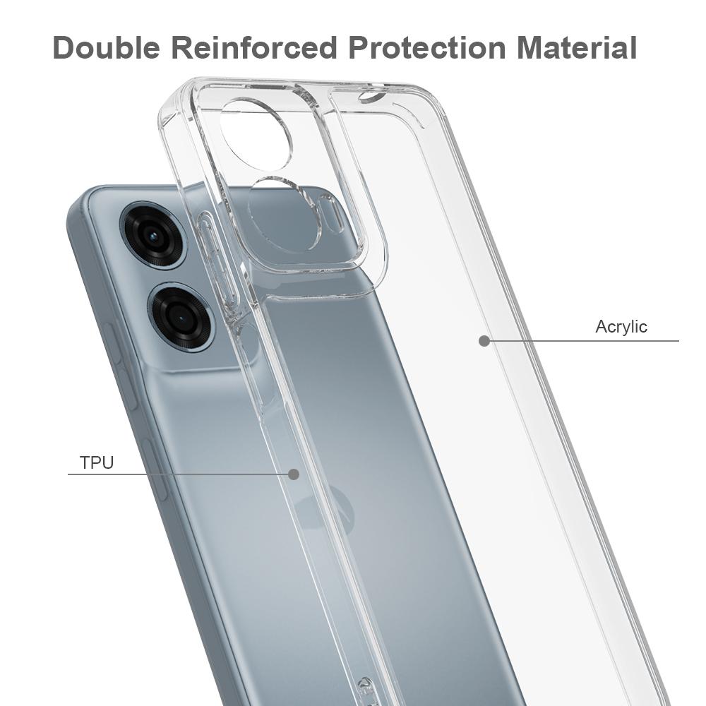 For Motorola Moto G04 4G/G04s 4G/G24 4G Case TPU+Acrylic Transparent Phone Cover