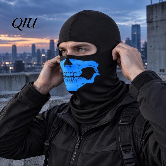 Full Coverage Mask Skull Neck Gaiter Balaclava, UV Protection Face Mask, Breathable Balaclava Ice Silk Guard for Outdoor Cycling Motorcycle