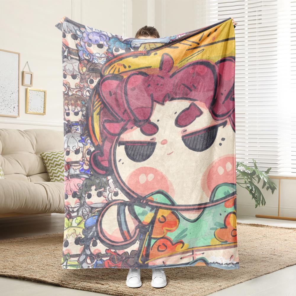 

KPop Demon Hunters Cute cartoon pattern blanket: a variety of anime style super eye-catching, warm and warm 100cmx70cm