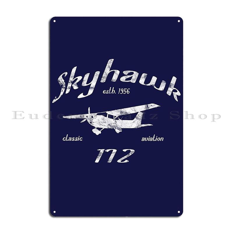 Металлическая табличка Cessna 172 Skyhawk, Декор, Клуб, Бар, Винтажный Кинотеатр, Гостиная, Самолет Cessna 172, Жестяная табличка, Постер 20x30cm