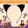 Fabric Wrapped Cat Ear Hair Hoop Universal Cosplay Cat Ear Headpiece Dress Up Head-wear  Adult