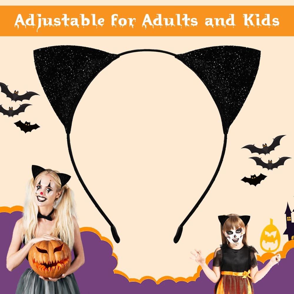 Fabric Wrapped Cat Ear Hair Hoop Universal Cosplay Cat Ear Headpiece Dress Up Head-wear Adult