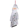 3D Santa Felt Advent Calendar Pendant with Pockets 24 Days Hanging Christmas Countdown Calendar for Indoor Home Door Wall Decor