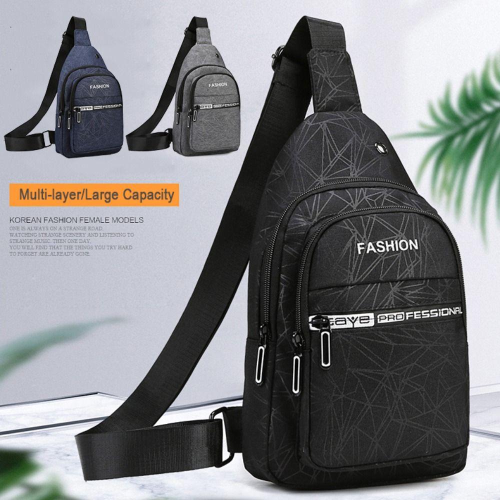 

Large Capacity Male Shoulder Bag Oxford Crossbody Bag New Men Chest Bag Short Trip