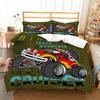 Racing themed bedding 3D printed cartoon monster truck pattern, soft down anti allergy down duvet cover, adult bedding set, teen