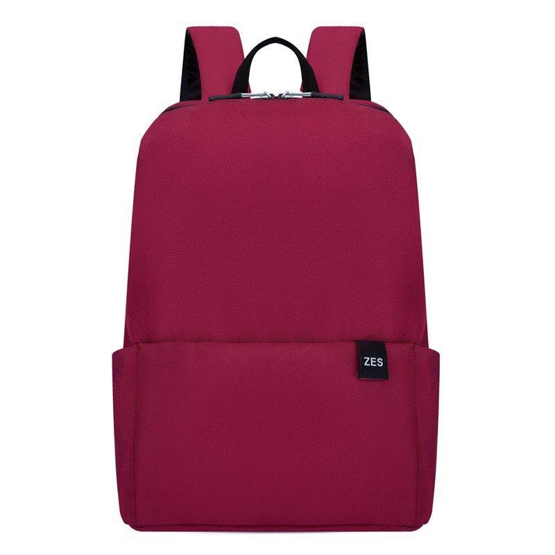 Schoolbag simple fashion colorful small backpack male student schoolbag multi-color outdoor versatile travel bag female super light sports bag