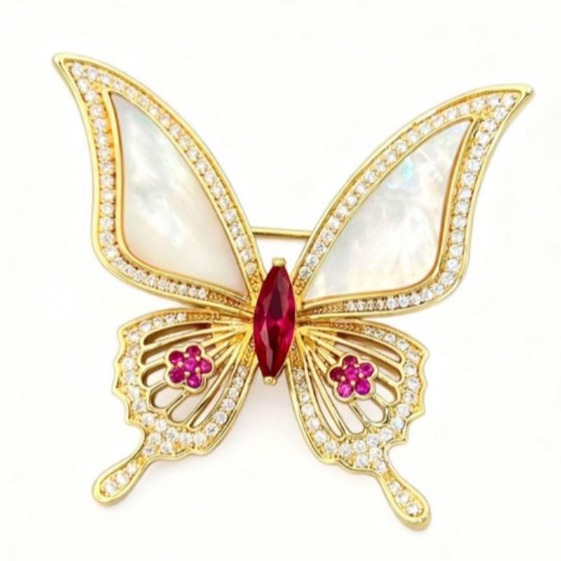 Fashion Light Luxury Animal Butterfly Brooches For Women Clothing Coat Accessories Gifts