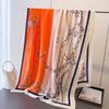 Korean Version Of Thin Printing Simulation Silk Brocade Sunscreen Butterfly Shadow Floral Silk Scarf Long Scarf Shawl Versatile Headscarf Scarf