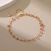 Women Irregular Gravel Crystal 18k Gold Plated Geometric Anklet