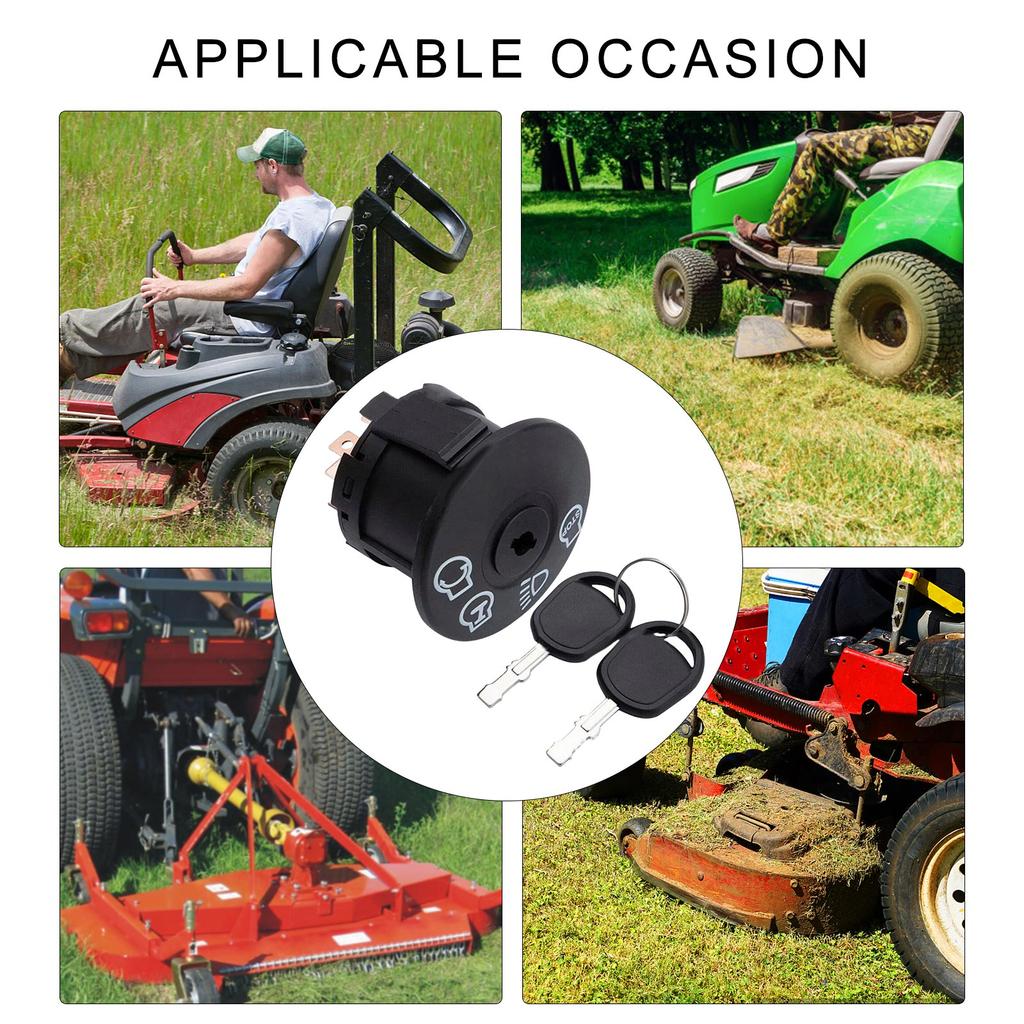 Universal Ignition Switches with Key for Zero Turn Mowers 3 Position 5 Terminal Power Switches Replacement Switches