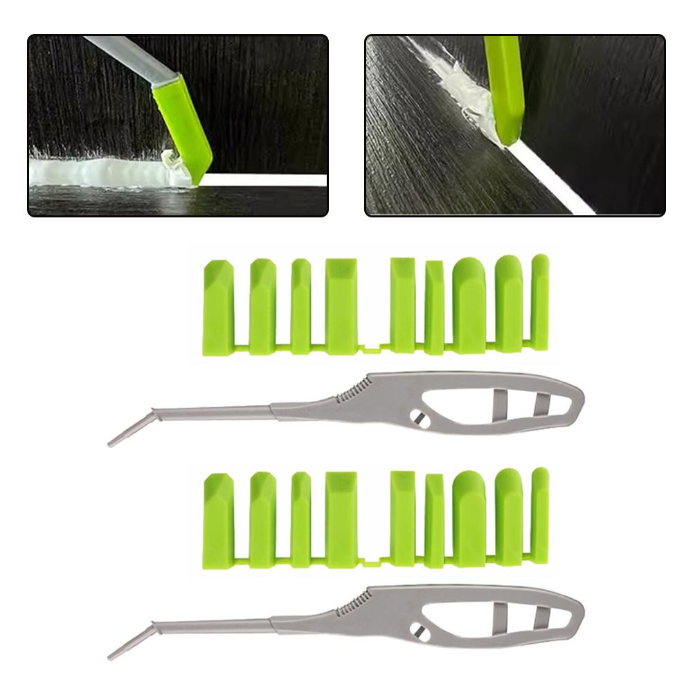 2pcs 9 In 1 Silicone Caulking Tools for Home Improvement Smoothing and Filling Gaps with Multiple Scraper Heads