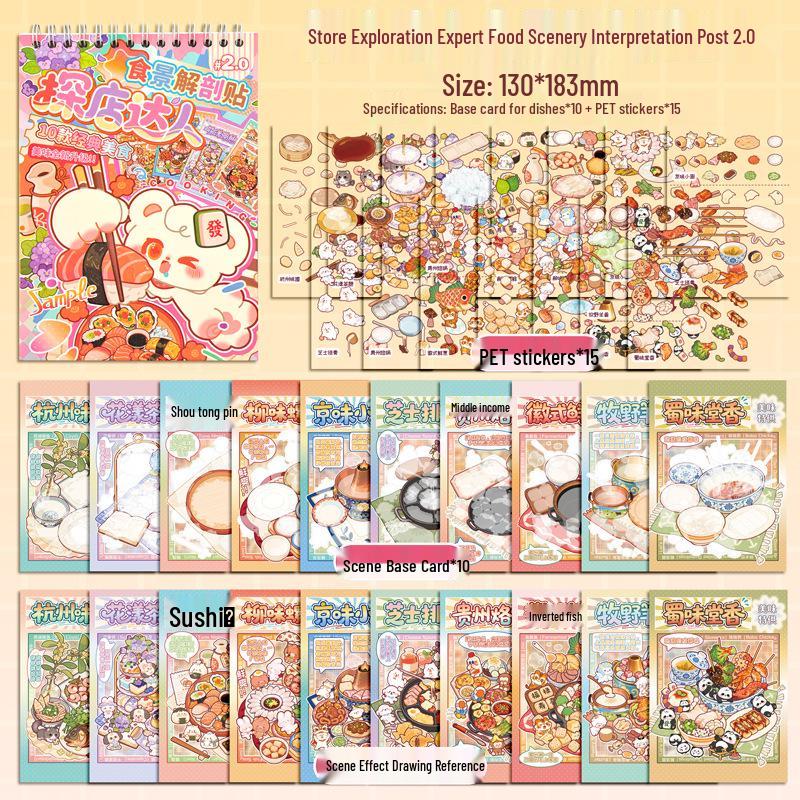 Man Xiaoman 3D Stereoscopic Miniature Food Scenery Sticker Collection Price for One