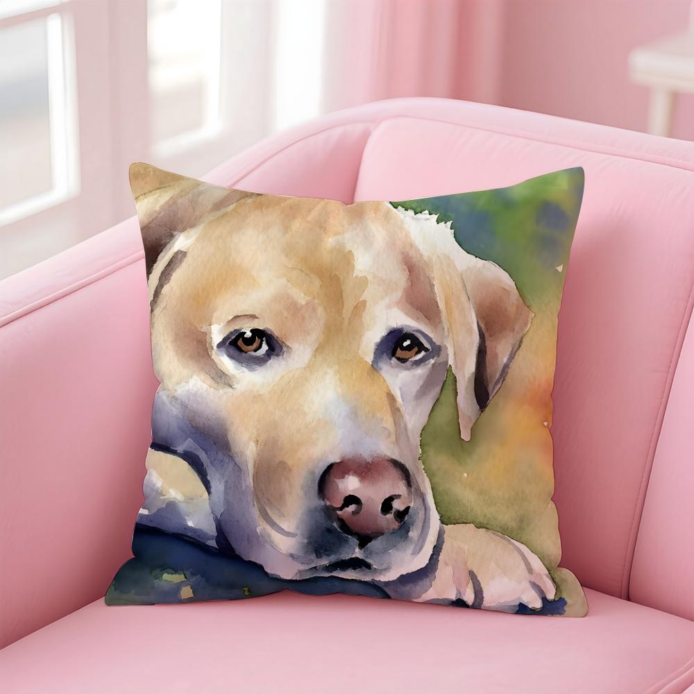 NICE CUTE Pembroke Welsh Corgi Dog Cushion Cover Pillow Case Soft Friendly Fabric  Concealed Zipper