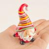 1PC Cartoon Image Handcrafted Fairy Garden Exquisite Glass Cute Christmas Tree Ornament Mini Santa Claus Figurines Desk Ornaments