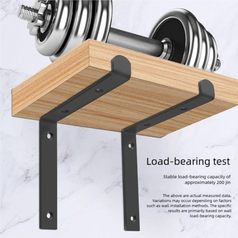 Reinforced L Shaped Wall Support Brackets Rustproof Steel Mounting Hardware for Shelves Cabinets Home Office Storage