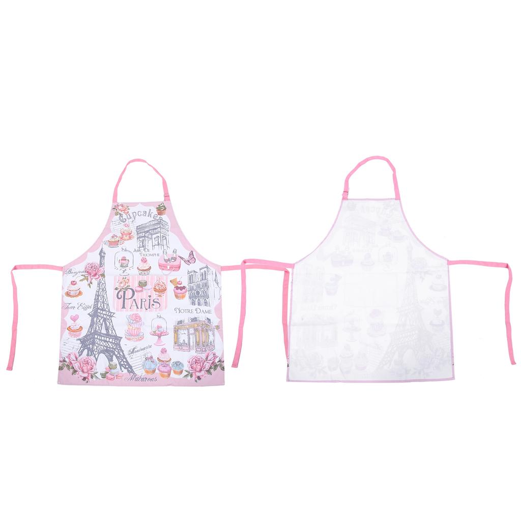 Kitchen Apron Women Men Sleeveless Cartoon Printed Household Apron for Cooking BakingType 2
