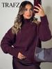 Autumn Women's European & American High Neck Long Sleeve Knitwear