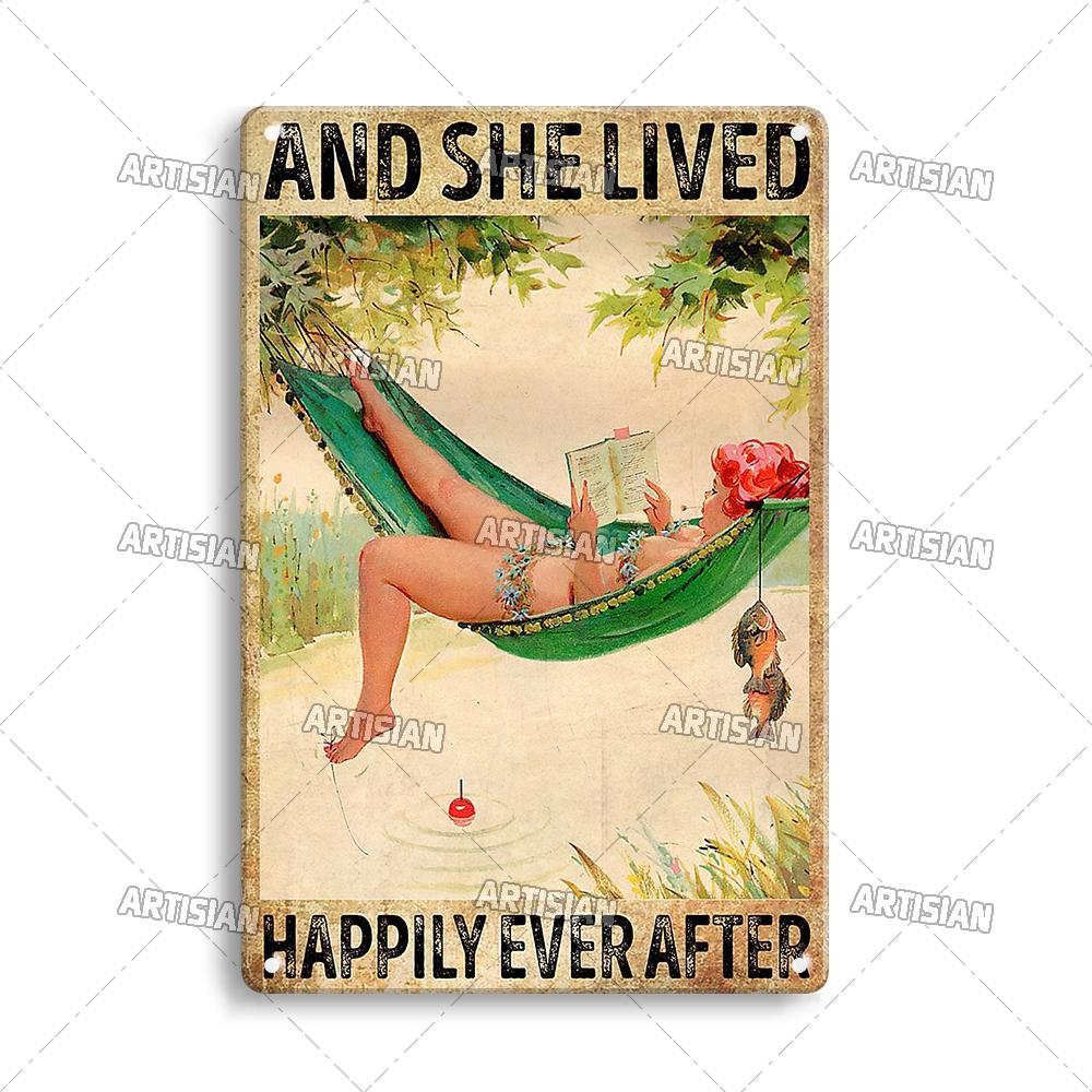 Artisian Fishing Metall-Poster, Sport, Weißblech, Köder, dekoratives Schild, Wanddekoration, Garage, Bar, Pub, Club, Hotel, Café, Küche, Zuhause