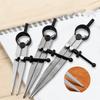 Adjustable Leather Compass Lockable Carbon Steel Divider Wing Creaser DIY Leathercraft Rotating Line Scribing Gauge Caliper Tool