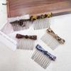 Elegant Acetate Bow Hairpin with Comb for Stylish Bangs and Flyaway Control