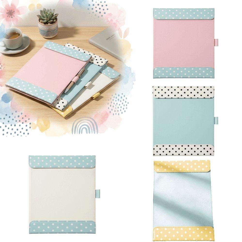 PU Leather Clipboard Folder A4 Magnetic Paper Organizer Stylish Magnetic Clipboard Folder  Office