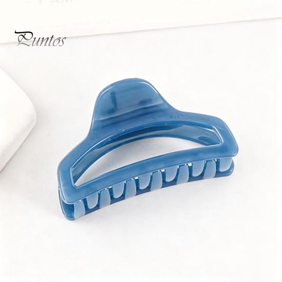 Non-slip Hair Clip Back Head Claw, Hollow Design Shark with Anti-slip Thick Claw Teeth, Lightweight Acrylic Shower for Long Macaron Color