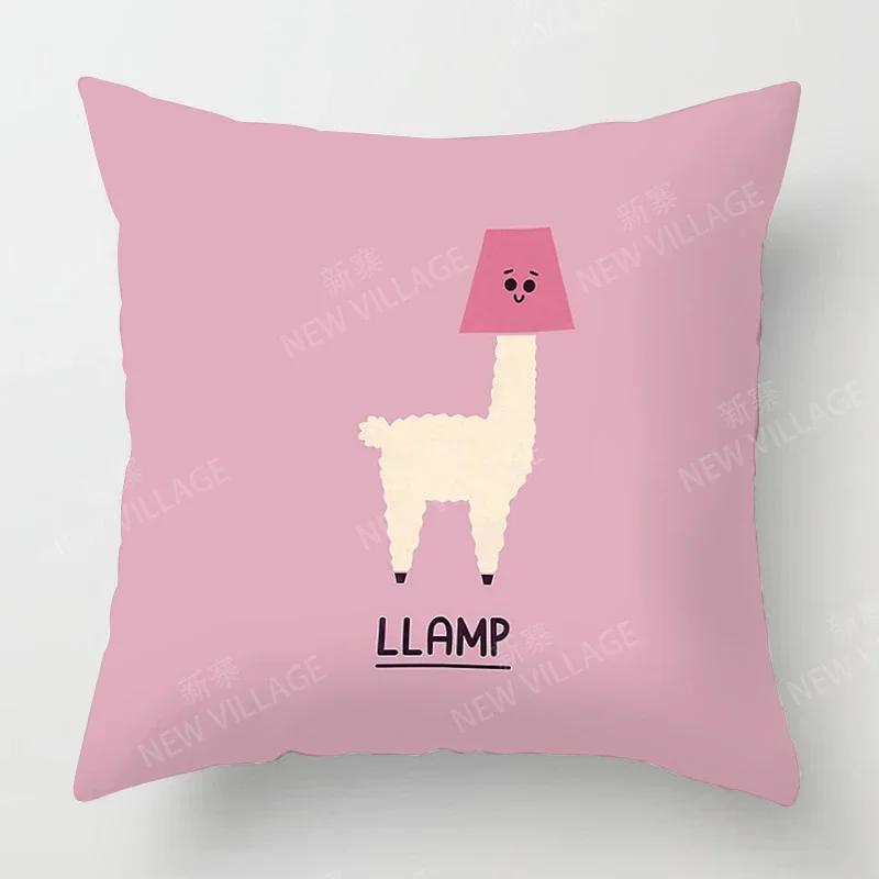 Nordic Home Decor Throw Pillowcase Sofa Cushion Cover Modern 45X45Cm 45*45 50X50 60*60Cm Child Kawaii Cartoon 40*40 Living Room