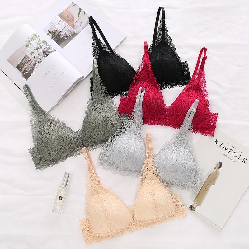 

Traceless Lace Sexy Forechest Adjustable Girls Bra