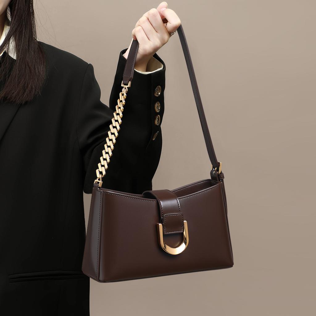 Bag Leather Fashion Bucket Bag Autumn Single Shoulder Crossbody Bag Women's Bag