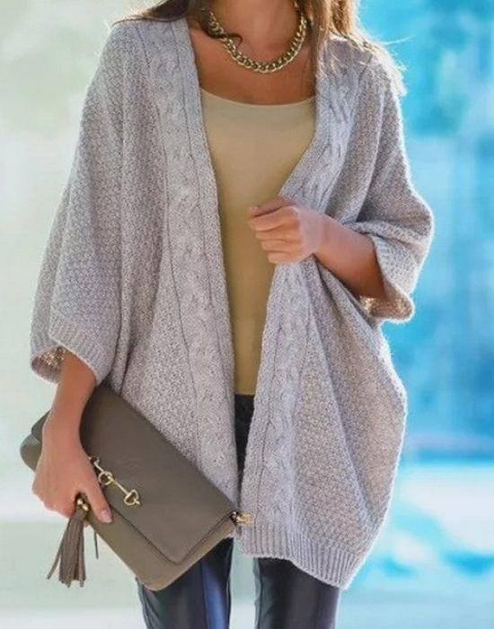 Women's Batwing Sleeve Cardigan Sweater 0393 - Cross-Border 2024 Collection