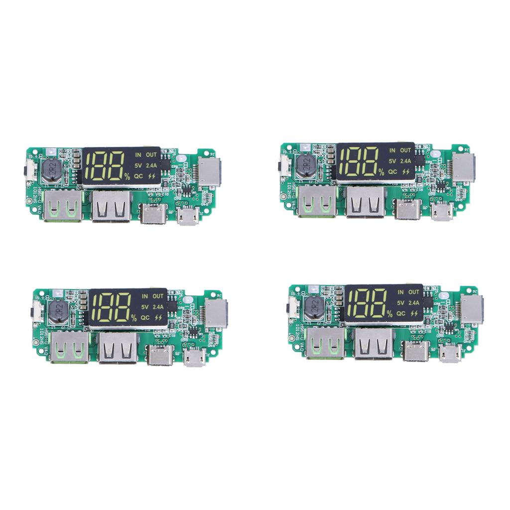 4 Peças Placa de Carregamento de Energia Móvel Módulo USB Duplo 5V 2.4A com Proteção contra Sobrecarga