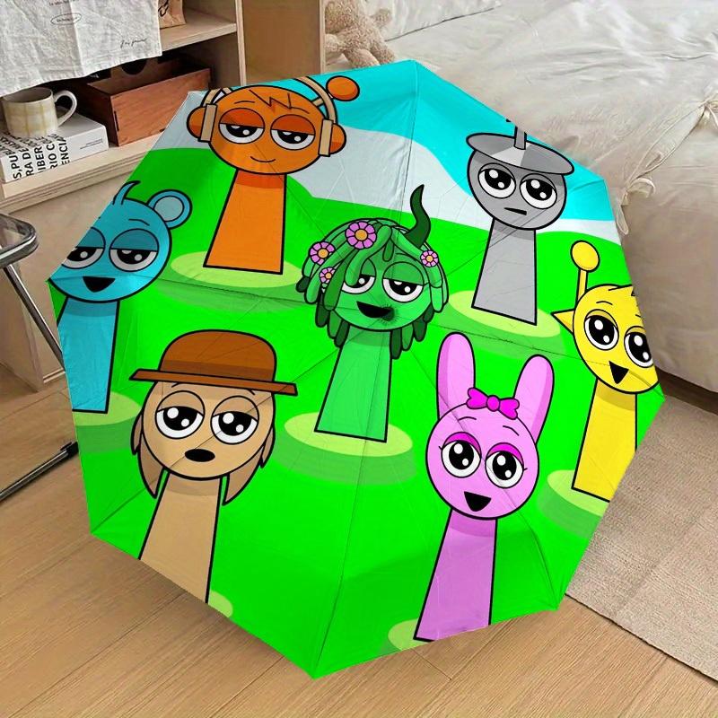 1pz Ombrello di Alta Qualità a Tema Sprunki-cartoon, Ombrello ad Apertura e Chiusura Automatica, Ombrello Multifunzionale G0811287