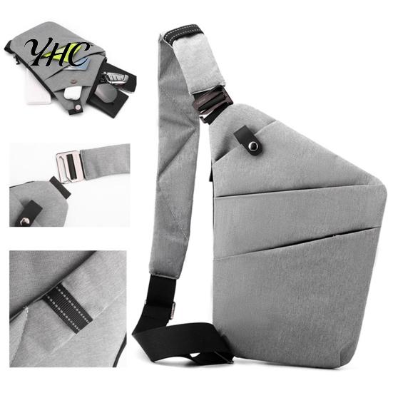 Security Anti-theft Bag Anti Theft Travel Slim Sling Large Capacity Zipper Closure Adjustable Crossbody for Women Men Functional Shoulder