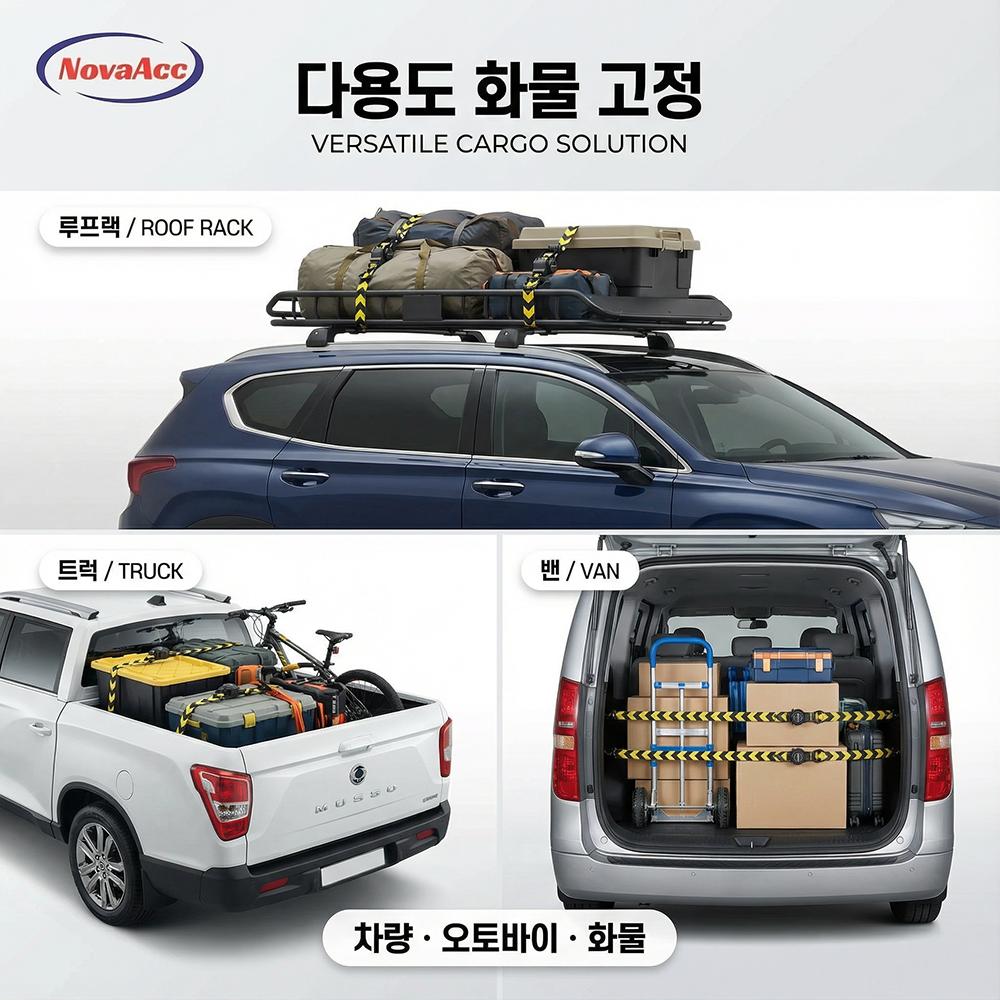 Heavy Duty Practical Auto Retractable Quick Release Tensioning Band for Truck Cargo Transport Car Motorcycle Free Webbing Straps