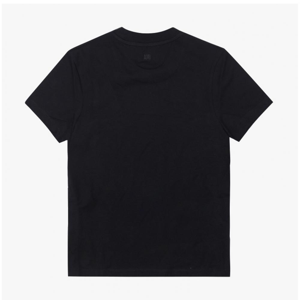 Ami Crop Women S T ShirT Small hearT Logo fTS347 724 045