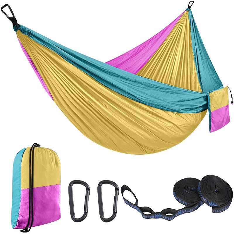 Portable Nylon Parachute Camping Hammock Swing Chair (Single/Double)