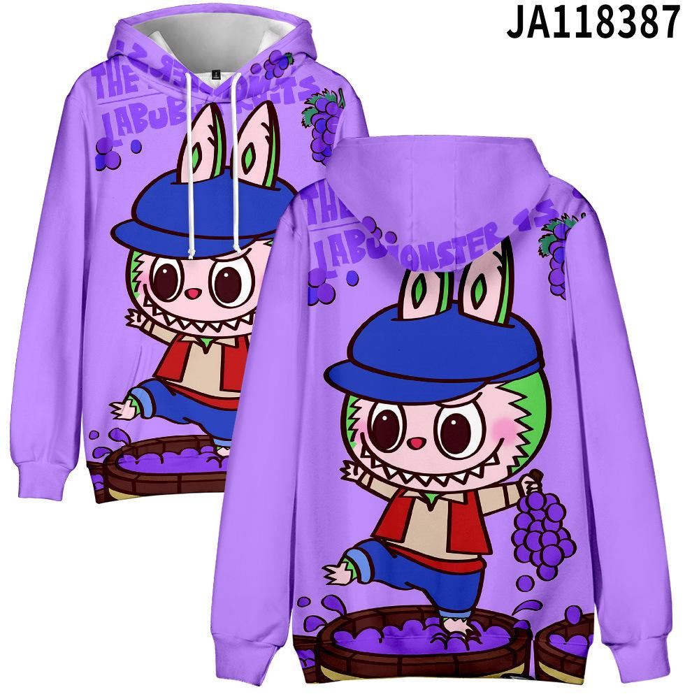 2025 New LABUBU Printed Children's Hoodie Cute Cartoon Style Girls' Hoodie Sportswear Casual Comfortable Style Top