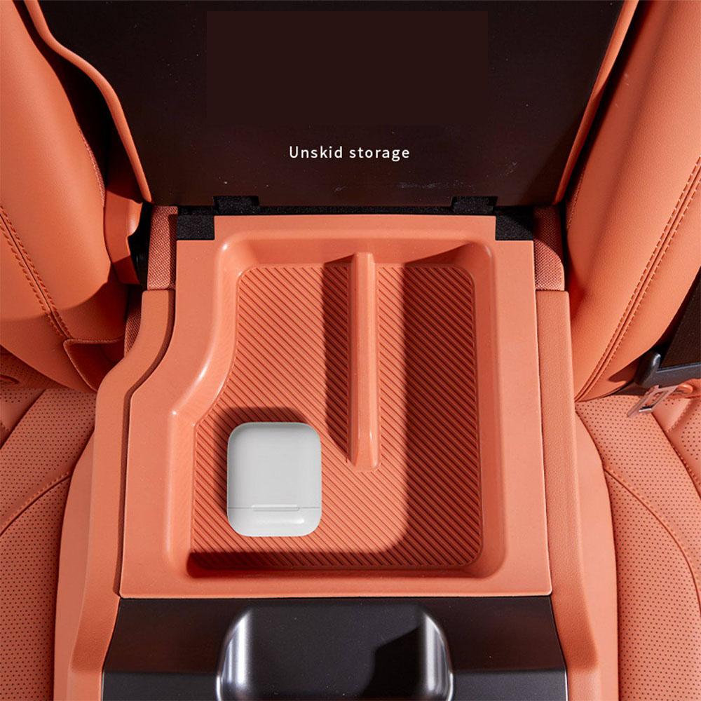 For BYD Sealion 07 EV Rear Seat Armrests TPU Silicone Storage Boxes Storage Mats Interior Decoration Products Car Accessories