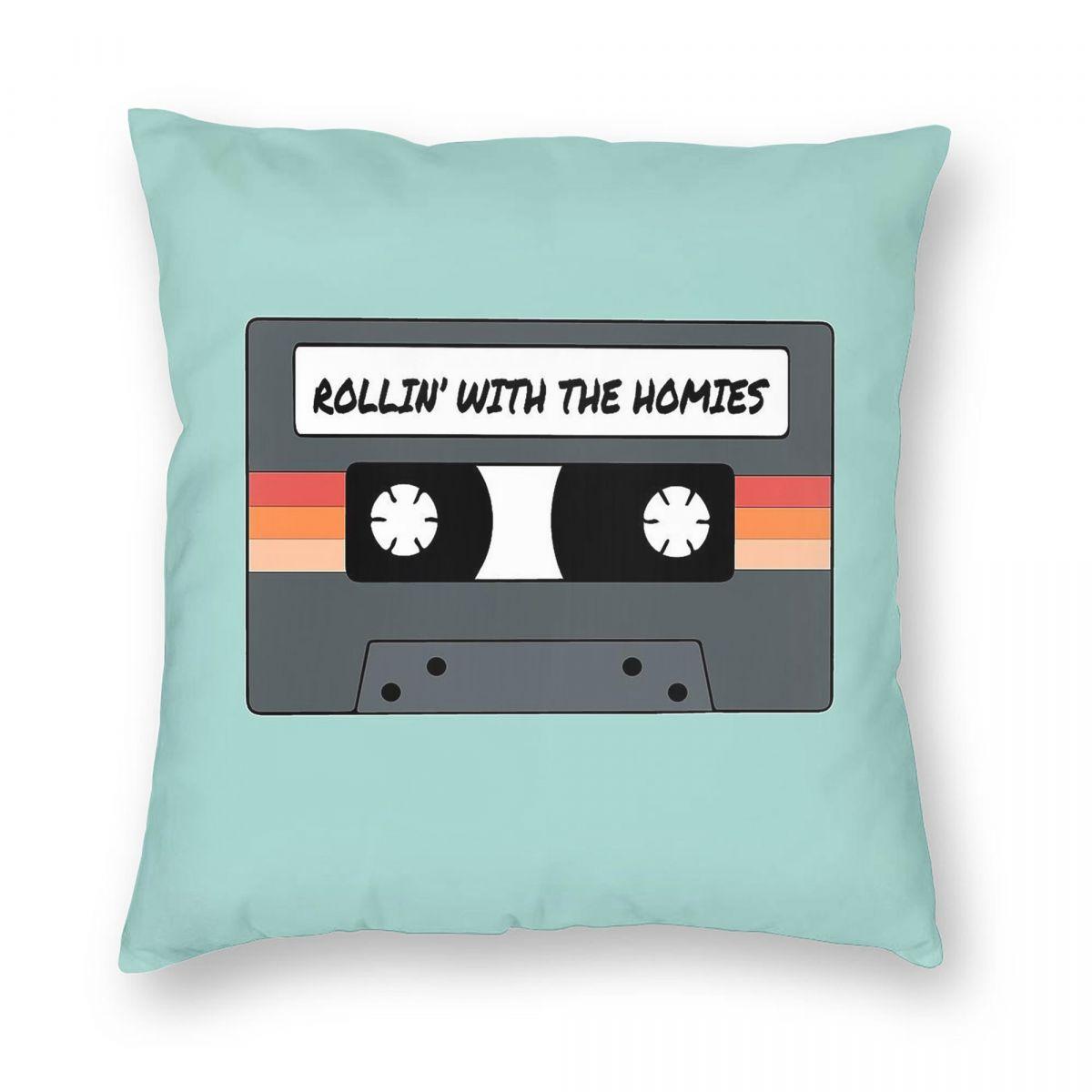 Clueless Coolio Rollin With The Homies Pillowcase Polyester Linen Velvet Printed Zip Decor Home Cushion Cover Peach skin 18*18(CM)-1Pcs