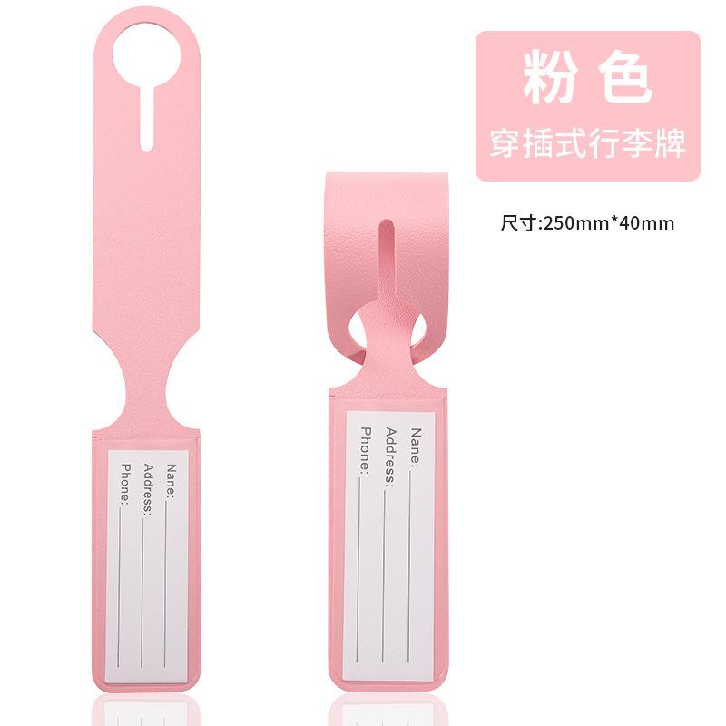 1PC PU Leather Luggage Tag Long Style Baggage Suitcase Bag ID Name Addres Holder Boarding Tags Portable Label Travel Accessories